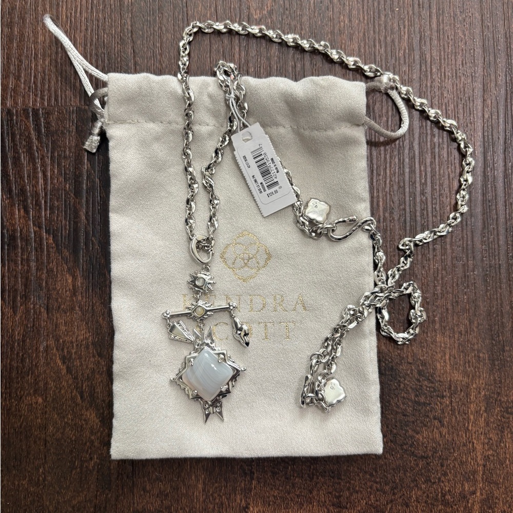 Kendra Scott Silver Necklace with Intricate Design